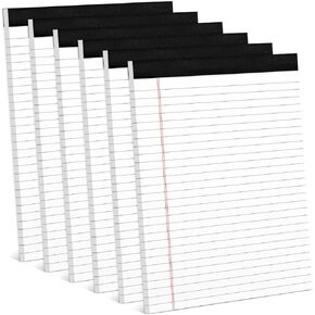 12 Pack Small Yellow Legal Pads 5x8 Note Pads 5x8 College Ruled Yellow Notepads 5x8 Narrow Ruled Yellow Paper Pads 25 Lines 80 GSM Small Paper Tablets 5x8" Lined Notepad With 30 Sheets Per Legal Pad