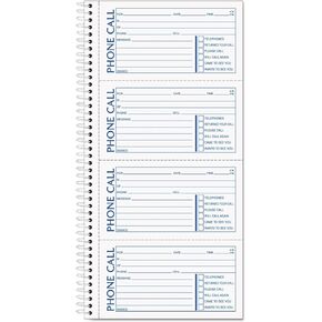 TOPS Phone Message Book, Carbonless Duplicate, 4 Messages per Page, 200 Set per Book (4002)