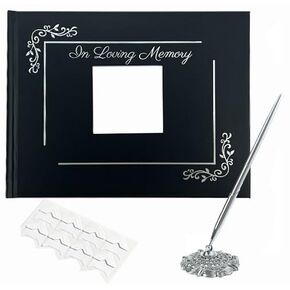 In loving Memory Funeral Guest Sign In Book,Funeral Guestbook to Sign in - The Perfect Guest Book for Memorial Service,Memory Guest Book,Funeral Registry Book,Event Memory Book (9 * 7'', Black)