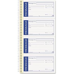 Adams Write 'N Stick Message Pad, 2-Part, Carbonless, Blue, 5-1/4" x 11", 200 Sets per Book (SC1153WS)