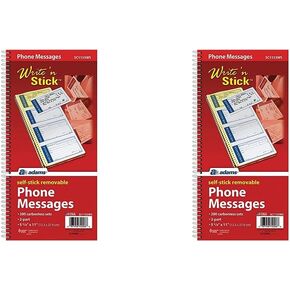 Adams Write 'N Stick Message Pad, 2-Part, Carbonless, Blue, 5-1/4" x 11", 200 Sets per Book (SC1153WS) in Kuwait