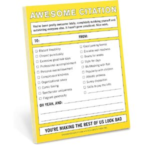 Knock Knock Awesome Citation Nifty Note Pad 4 x 5.25-inches
