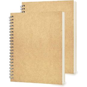 2 Pack College Ruled Notebook, Soft Yellow Cover Spiral Notebook, Memo Notepad Sketchbook, Students Office Business Diary Spiral Book Journal,100 Pages, 50 Sheets, 7.48 x 5.11 Inch