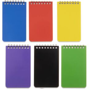 Pocket Notebook Small Notepad Pocket Notepad Small Spiral Notebooks 3X5Inches (6-black)