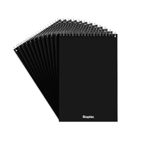 Staples White Paper Steno Pads, Gregg Ruled, 6" x 9", 12/Pack