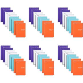 Mintra Office Steno Books - (Pastel 8PK - Lavender, Sage, Salmon, Spring Pink) - Narrow Ruled Paper, 6" x 9", 100 sheets for Writing Notes in School, University, College, Work, Office