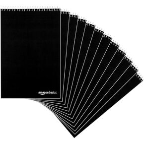 Amazon Basics Steno Books, Gregg Rule, Green Paper, 80 Sheets, 6" x 9", 12-Pack