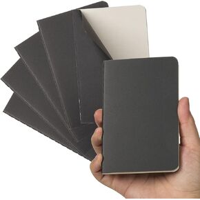 TWONE Pocket Notebook, 6 Pack Softcover Mini Notebooks 3.5" x 5.5" Black Notebook Small Memo Notepad for Men Women Kids Traveler Author, 30 Sheets,60 Lined Pages in Kuwait