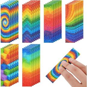 36 Pieces Anxiety Sensory Stickers Cute Fidget Textured Strips Toys Anti Stress Tactile Rough Sensory Calm Textured Strips Adhesives Anxiety Relief for Adults Teens Desk Classroom (Gradient Style)