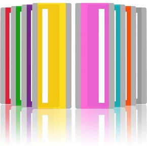 16 Pieces Guided Reading Strips Colored Highlight Strips Overlays Reading Bookmark Reading Line Trackers for Kids Dyslexia Reading Strips Student Reading Tools (Mixed Colors)