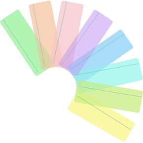 Guided Reading Highlight Strips Colored Overlays Bookmark Reading Tracking Rulers with Line for Dyslexia, ADHD and to Reduce Visual Stress (8 Pack)