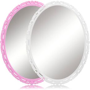 ARTLYMERS Magnetic Locker Mirror, Real Glass Small Mirrors for Locker with Magnetic Backing, for School Locker, Bathroom, Household Refrigerator, Locker Accessory(Pink)