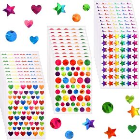 1710 Pcs Star Stickers, Small Stars Stickers for Kids Reward, Sparkly Holographic Stickers, for School Classroom Student Teacher Supplies Behavior Reward Chart and DIY Decoration