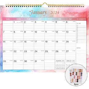 Lbylyhxc 2025-2026 Calendar - Includes January 2025 to June 2026 -18 Monthly Wall Calendar 2025-2026, 11 x 8.5 Inches.Thick Paper with Julian Dates and Block for New Year and Christmas Presents (Wall Calendar Colorful)