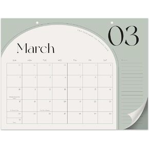 Aesthetic Sage Green Desk Calendar 2024-2025 - Runs From February 2024 Until July 2025 - The Perfect Desktop/Wall Calendar 16"x12" for Easy Organizing