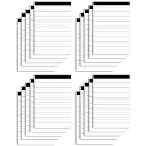 6 Pcs Note Pads Refills 3 x 5 inches Memo Small Notebook Writing Pads with 30 Sheets Each Pad College Ruled Lined Paper NotePads White
