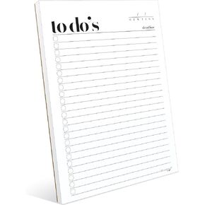 HADIGU To Do List Notepad A5 Size (8.3"x5.8") Premium Thick Paper With Cardboard Back Support, Undated Daily Planner Notepad, Daily To Do List Notebook, Ruled Pages, Checkboxes, Deadline Column.