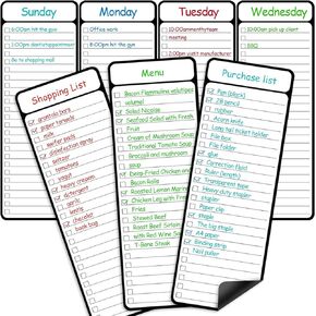 7 PCS Magnetic Dry Erase to Do List White Board 4"x11", Multifunctional Weekly Dry Erase Board, Weekly Planner White Board Chore Chart Magnetic, Dry Erase Planner Magnetic to Do List for Refrigerator