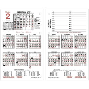 AT-A-GLANCE 2023 Daily Desk Calendar Refill, 3" x 3-3/4", Compact, Refill A, Loose Leaf (E91950)