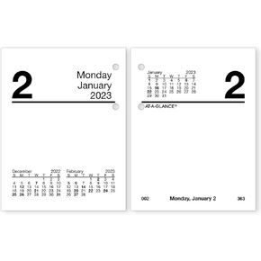 AT-A-GLANCE 2023 Daily Desk Calendar Refill, 3" x 3-3/4", Compact, Refill A, Loose Leaf (E91950) in Saudi Arabia