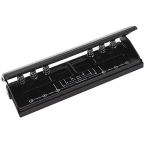 All Metal Adjustable 6-Hole Paper Puncher, A5 A6 A7 6 Ring Punch with Positioning Mark, 6 Sheet Capacities Puncher for Dairy Planner, Personal, Agenda, Binder Refill Pages