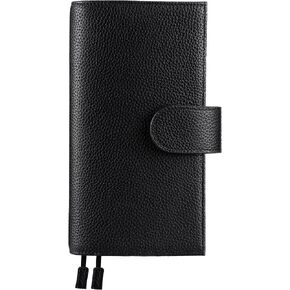 Leather Cover for Hobonichi Weeks/Weeks Mega - with Pen Loop, Card Slots, Back Pocket, and Bookmarks (Purple)