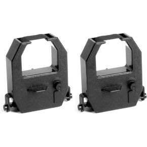 (2 pack) Amano PIX 10/15/20/21/25/35/28/55/75/95/200/3000/4000 Time Clock Ribbon - Black ink