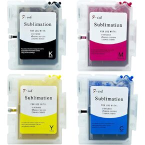 F-ink Prefilled Sublimation Ink Cartridge Compatible with Sublijet Sawgrass Virtuoso SG500 and SG1000 Printer, Refillable Sublimation Ink Cartridge
