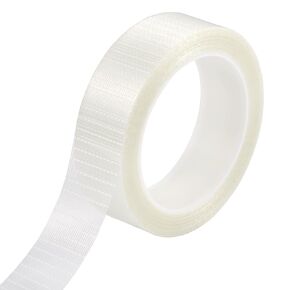 Qoqooice Fiberglass Filament Strapping Tape Heavy Duty Transparent Reinforced Packing Tape 2 in 6 Mils 30 Yards Nylon Fiber Glass Tape