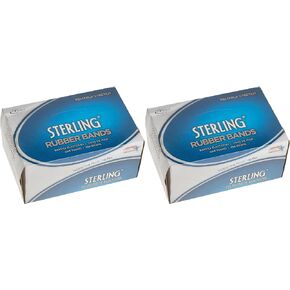 Alliance Rubber 24645 Sterling Rubber Bands Size #64, 1 lb Box Contains Approx. 425 Bands (3 1/2 x 1/4-Inches, Natural Crepe) (Pack of 2)