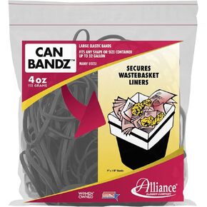 Alliance Rubber Company Inc. Can Bands 7-Inchx.12-Inch 50 Bands Black 07810, Black, 50-Count