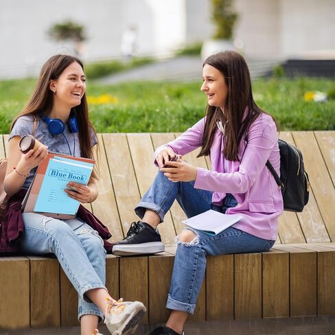 Skyygemm 20 Pack Exam Blue Book كتاب اختبار أزرق، 8.5 بوصة × 7 بوصة، 8 أوراق 16 صفحة، كتاب فحص مخيط واسع للمدرسة والمنزل والأعمال التجارية in Saudi Arabia