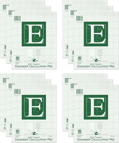 ROARING SPRING Engineering Pad, Frame Front 1/2" Right Margin, 200 Sheets, 8.5" x 11", Green Paper in Saudi Arabia