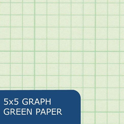 ROARING SPRING Engineering Pad, Frame Front 1/2" Right Margin, 200 Sheets, 8.5" x 11", Green Paper in Saudi Arabia