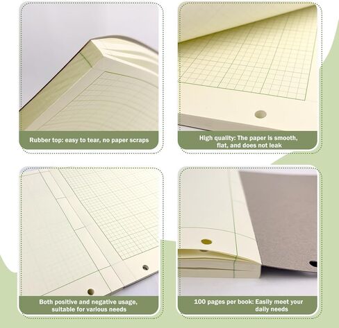 10 وسادات دفتر ورق هندسي، دفتر هندسي، دفتر ورق رسم بياني، 8.5 × 11 بوصة، 5 مربعات في البوصة، 100 ورقة لكل وسادة، ورق شبكي 3 فتحات مثقوبة in Kuwait