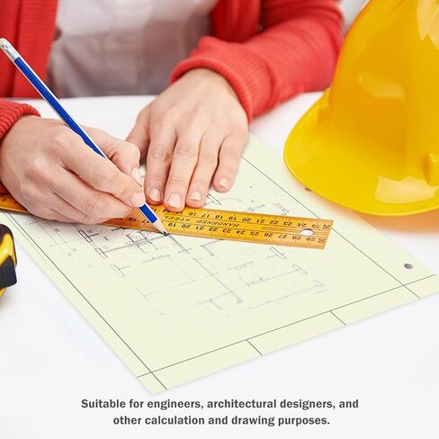 10 وسادات دفتر ورق هندسي، دفتر هندسي، دفتر ورق رسم بياني، 8.5 × 11 بوصة، 5 مربعات في البوصة، 100 ورقة لكل وسادة، ورق شبكي 3 فتحات مثقوبة in Kuwait