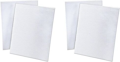 Ampad 8 1/2 x 11 Inches White Quad Pad, 4 Square Inch, 50 Sheets, 1 Each (22-030C) in Kuwait