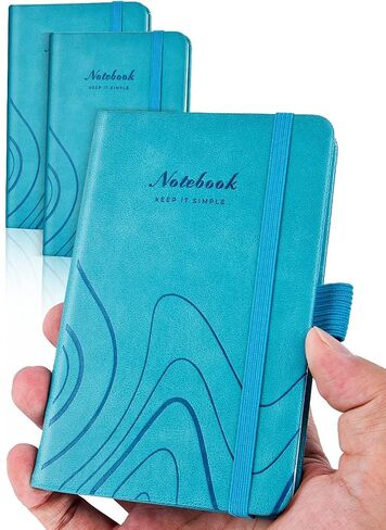AISBUGUR Pocket Notebook, Small Notebook, 2-Pack Total 320 Pages,3.7" x 5.7" Pocket Notebook (2 Pack, Black1) in Saudi Arabia