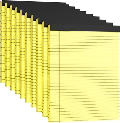 Legal Pads 8.5 x 11, 6 Pack Yellow Note Pads 8.5 x 11 Writing Pads, Wide Ruled Legal Notepads, Lined Pads of Paper Yellow Paper Pads, 30 Sheets Per Notepad for School, Home, Office, Business in Saudi Arabia