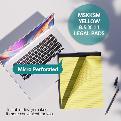 Legal Pads 8.5 x 11, 6 Pack Yellow Note Pads 8.5 x 11 Writing Pads, Wide Ruled Legal Notepads, Lined Pads of Paper Yellow Paper Pads, 30 Sheets Per Notepad for School, Home, Office, Business in Saudi Arabia