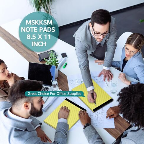 Legal Pads 8.5 x 11, 6 Pack Yellow Note Pads 8.5 x 11 Writing Pads, Wide Ruled Legal Notepads, Lined Pads of Paper Yellow Paper Pads, 30 Sheets Per Notepad for School, Home, Office, Business in Saudi Arabia