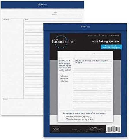 لوحة كتابة Tops Oxford FocusNotes، 8-1/2 بوصة × 11-3/4 بوصة، 50 ورقة (77103) in Kuwait