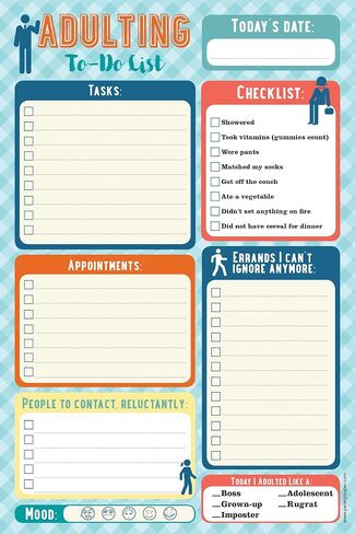 Adulting Note Pad (To Do List) in Saudi Arabia