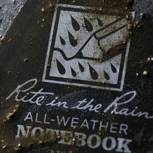 دفتر ملاحظات Rite in the Rain مقاوم للطقس العلوي، مقاس 3 × 5 بوصة، غطاء أسود، نمط عالمي، 3 عبوات (رقم 735-3) in Kuwait