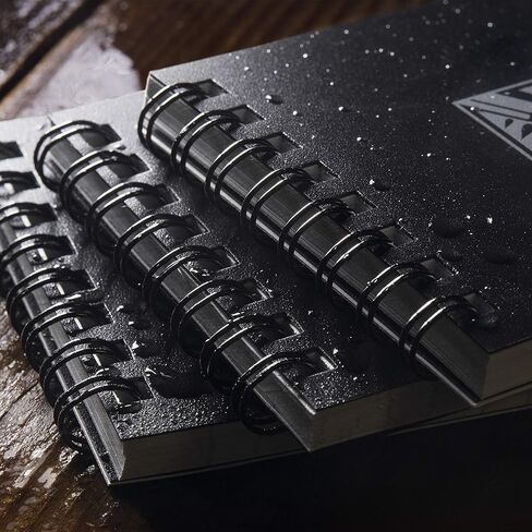 دفتر ملاحظات Rite in the Rain مقاوم للطقس العلوي، مقاس 3 × 5 بوصة، غطاء أسود، نمط عالمي، 3 عبوات (رقم 735-3) in Kuwait