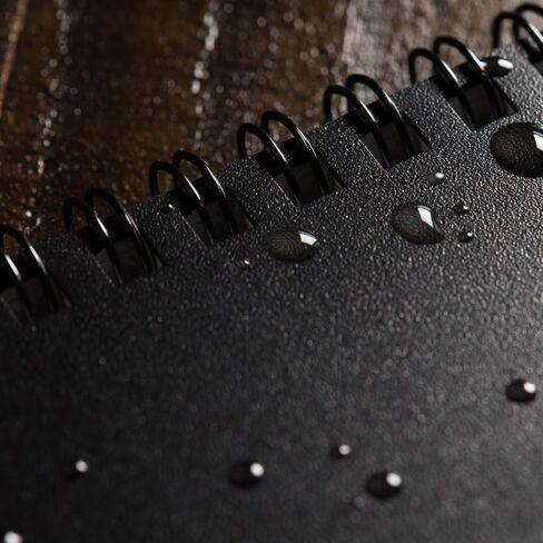 دفتر ملاحظات Rite in the Rain مقاوم للطقس العلوي، مقاس 3 × 5 بوصة، غطاء أسود، نمط عالمي، 3 عبوات (رقم 735-3) in Kuwait