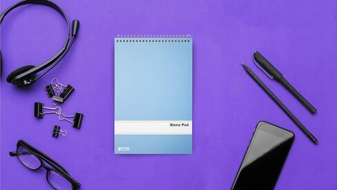 Better Office Products Spiral Steno Pads, 10 Pack, 6 x 9 inches, 80 Sheets, White Paper, Gregg Rule, Assorted Pastel Color Covers, 10 Steno Notebooks in Saudi Arabia