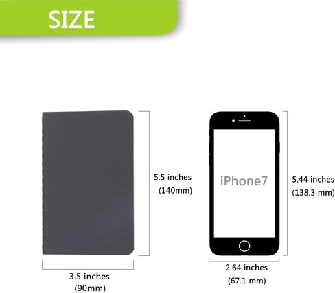 TWONE Pocket Notebook, 6 Pack Softcover Mini Notebooks 3.5" x 5.5" Black Notebook Small Memo Notepad for Men Women Kids Traveler Author, 30 Sheets,60 Lined Pages in Saudi Arabia