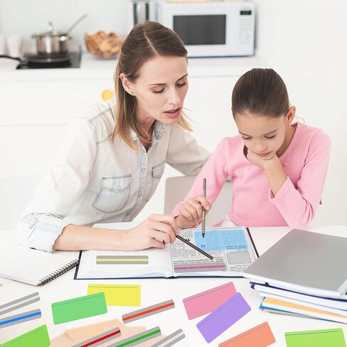 16 Pcs Guided Reading Strips Sentence Strips Highlight Strips Colored Overlay Highlight Bookmarks for Children Teacher Dyslexia Reading Tools in Saudi Arabia