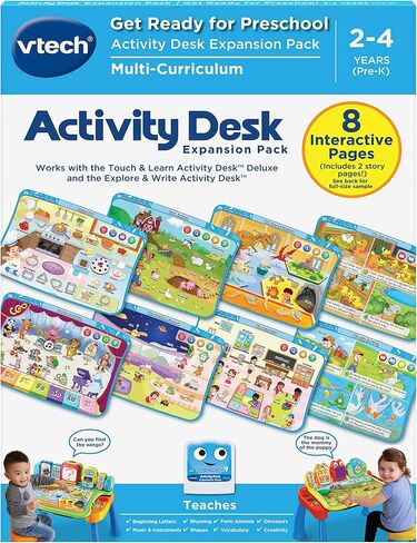 حزمة التوسعة الفاخرة لمكتب الأنشطة Touch and Learn من VTech - استعد لمرحلة ما قبل المدرسة (قد تختلف التعبئة) in Saudi Arabia